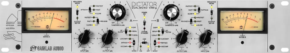 Gainlab Audio Dictator Dual Mono Vari-μ Compressor